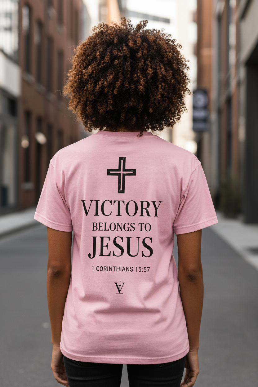 Victory Belongs To Jesus Pink T-Shirt