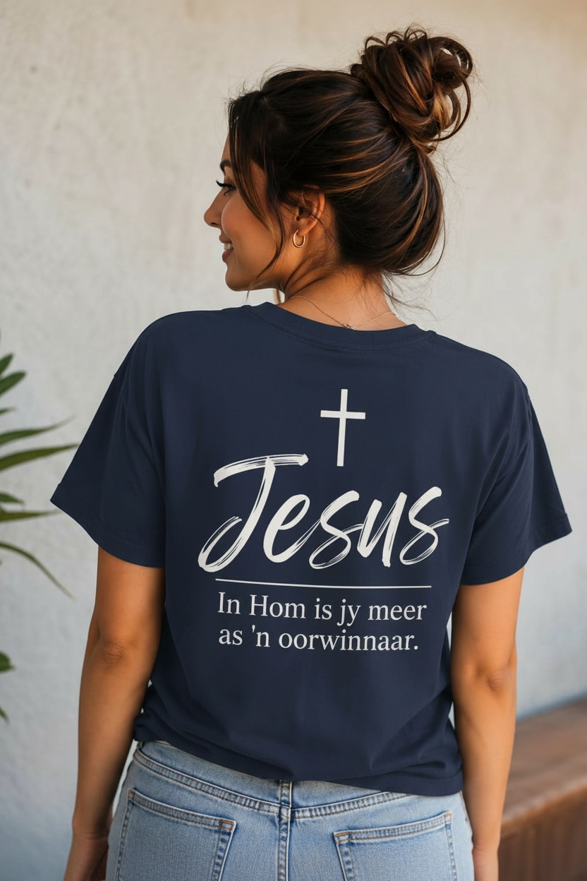 Meer as n Oorwinnaar Navy T-Shirt