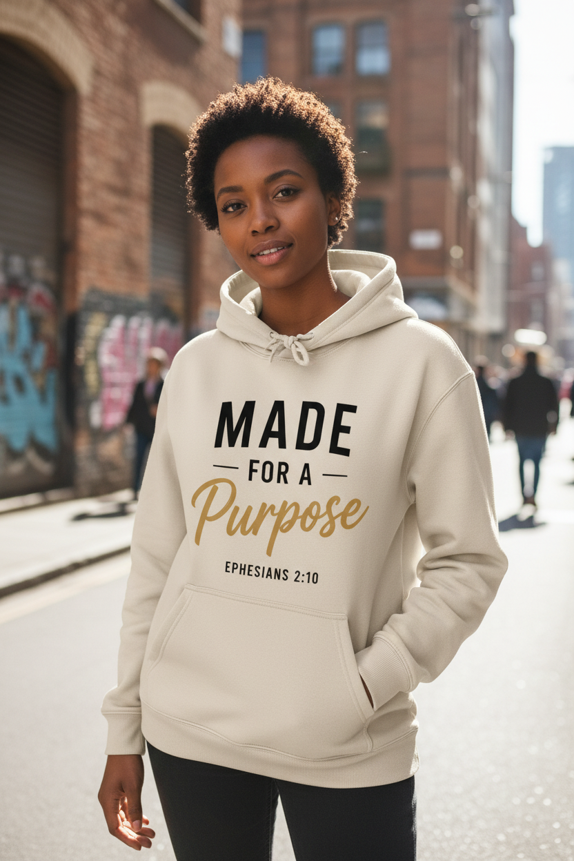 Made For A Purpose Beige Hoodie
