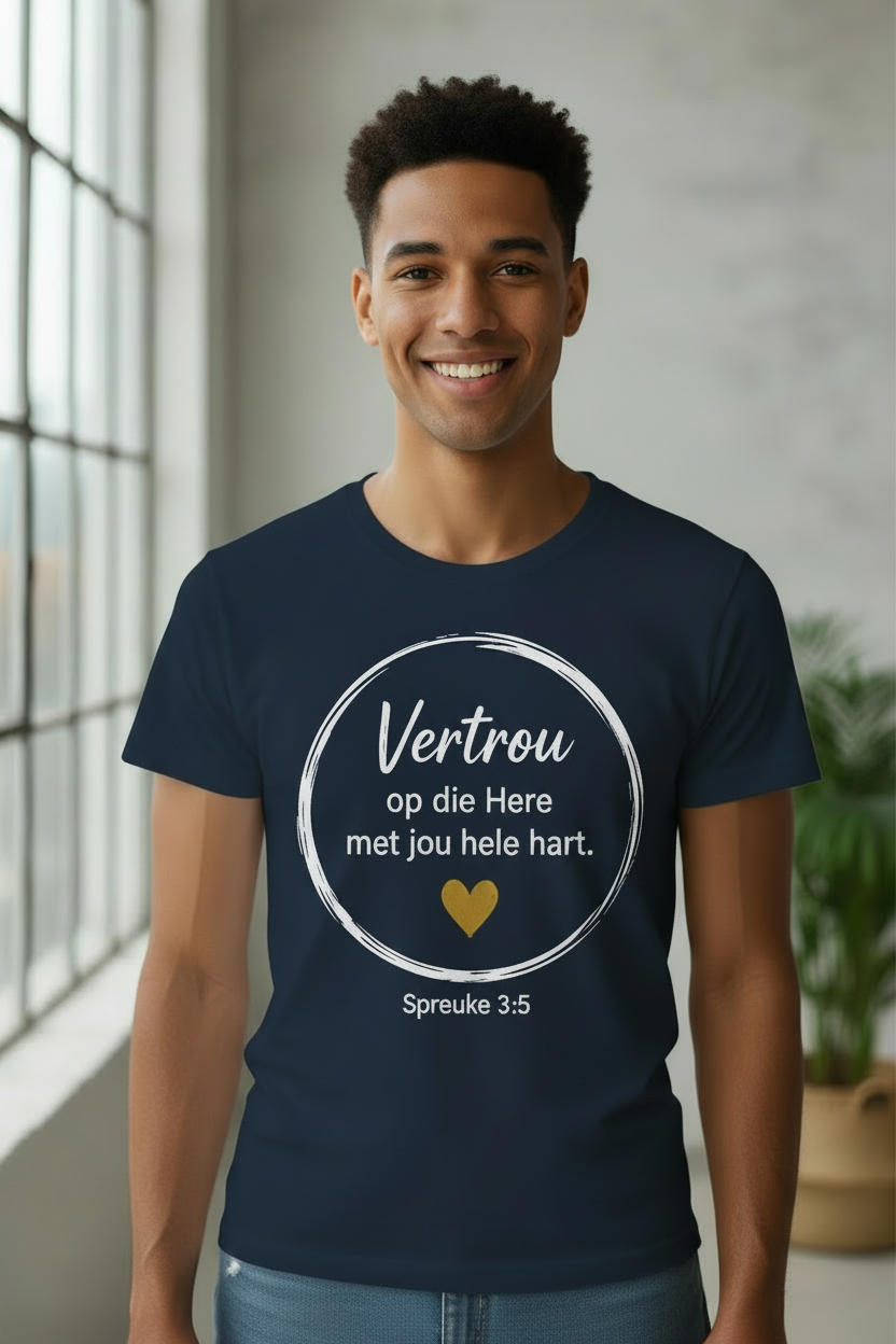 Vertrou op die Here Black T-Shirt