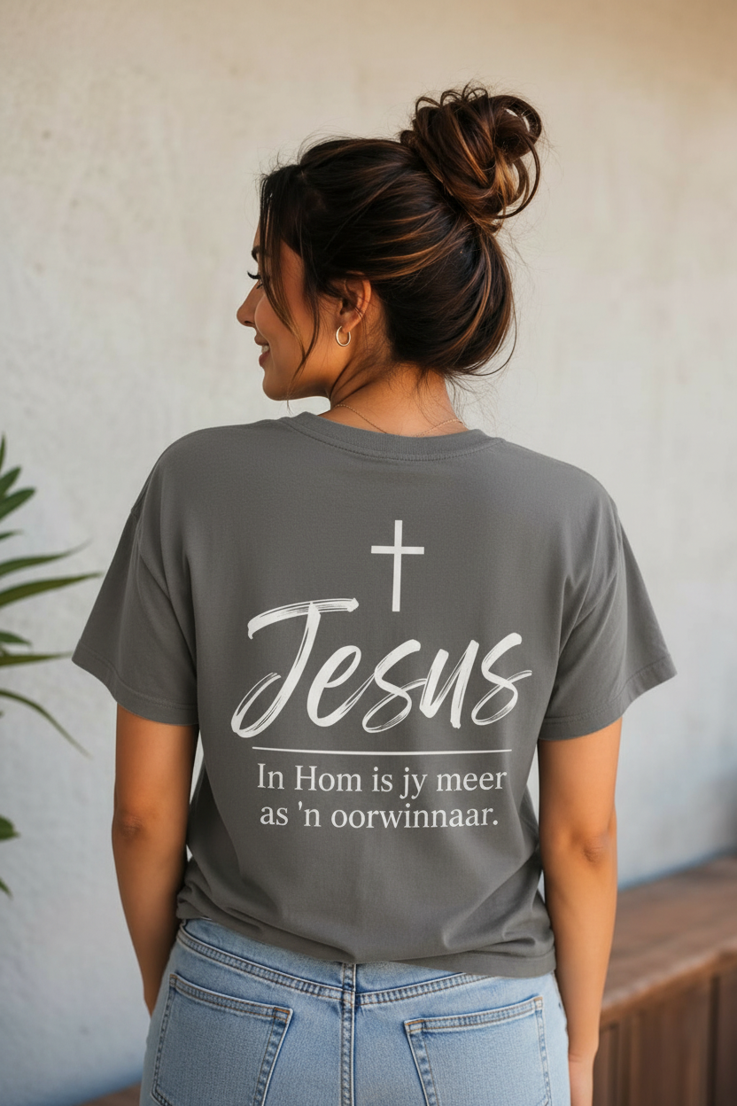 Meer as n Oorwinnaar Gray T-Shirt