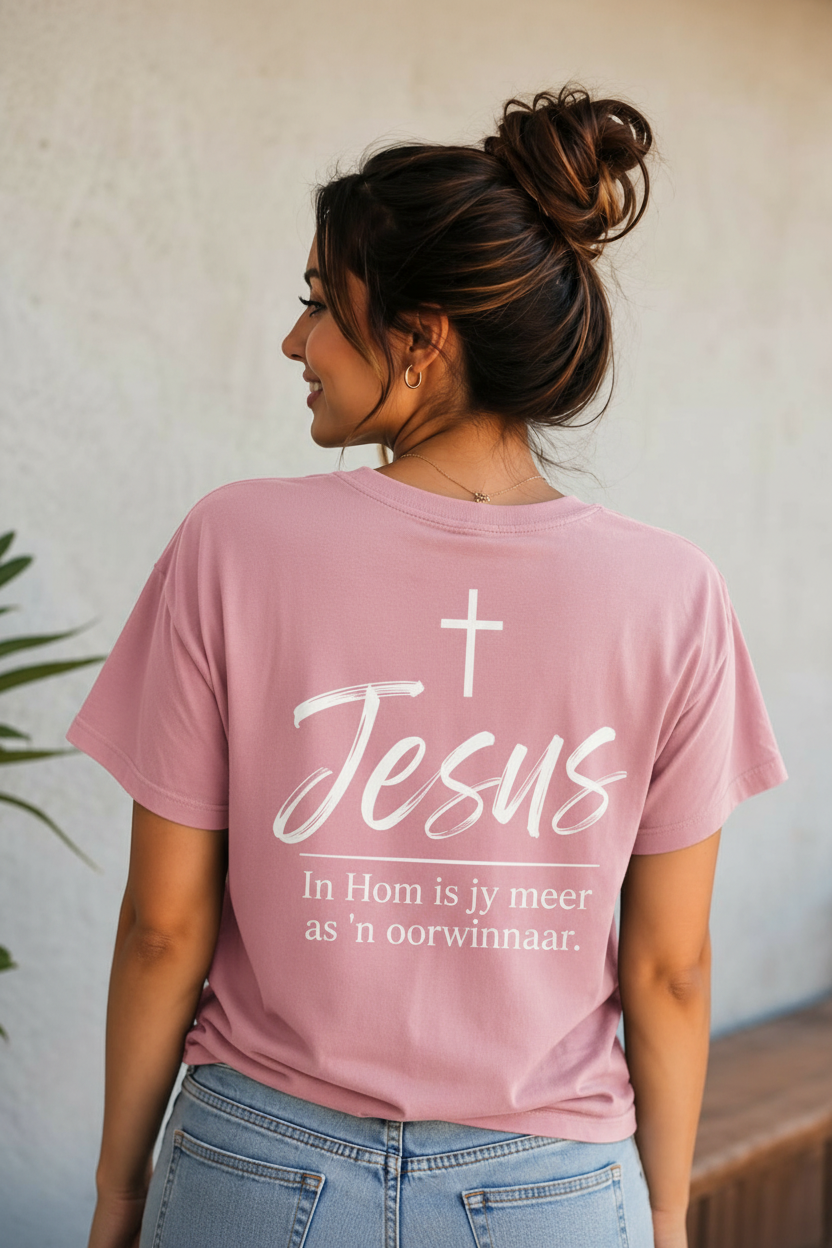 Meer as n Oorwinnaar Pink T-Shirt