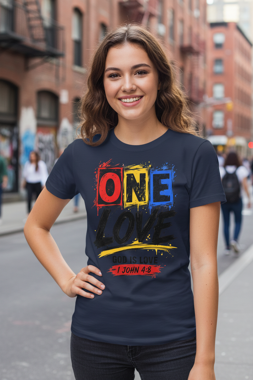 One Love T-Shirt - Navy