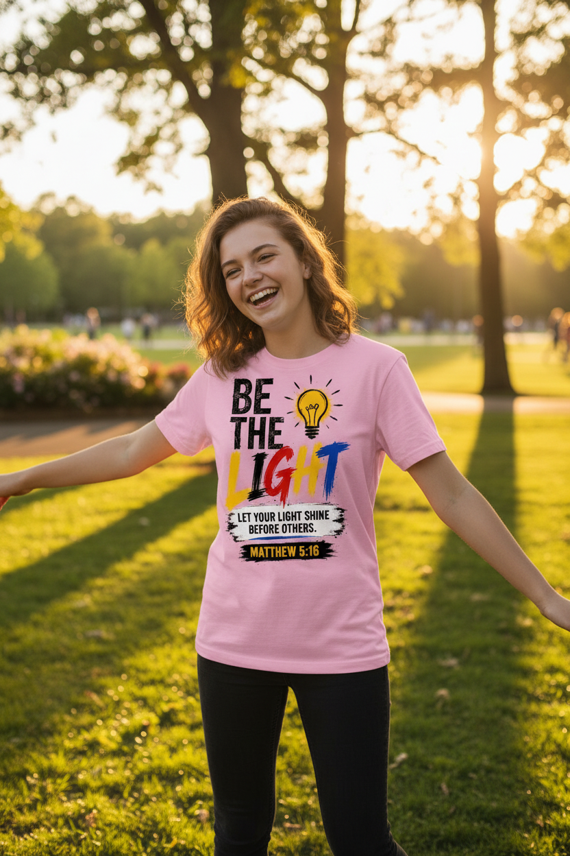 Be The Light T-Shirt - Pink