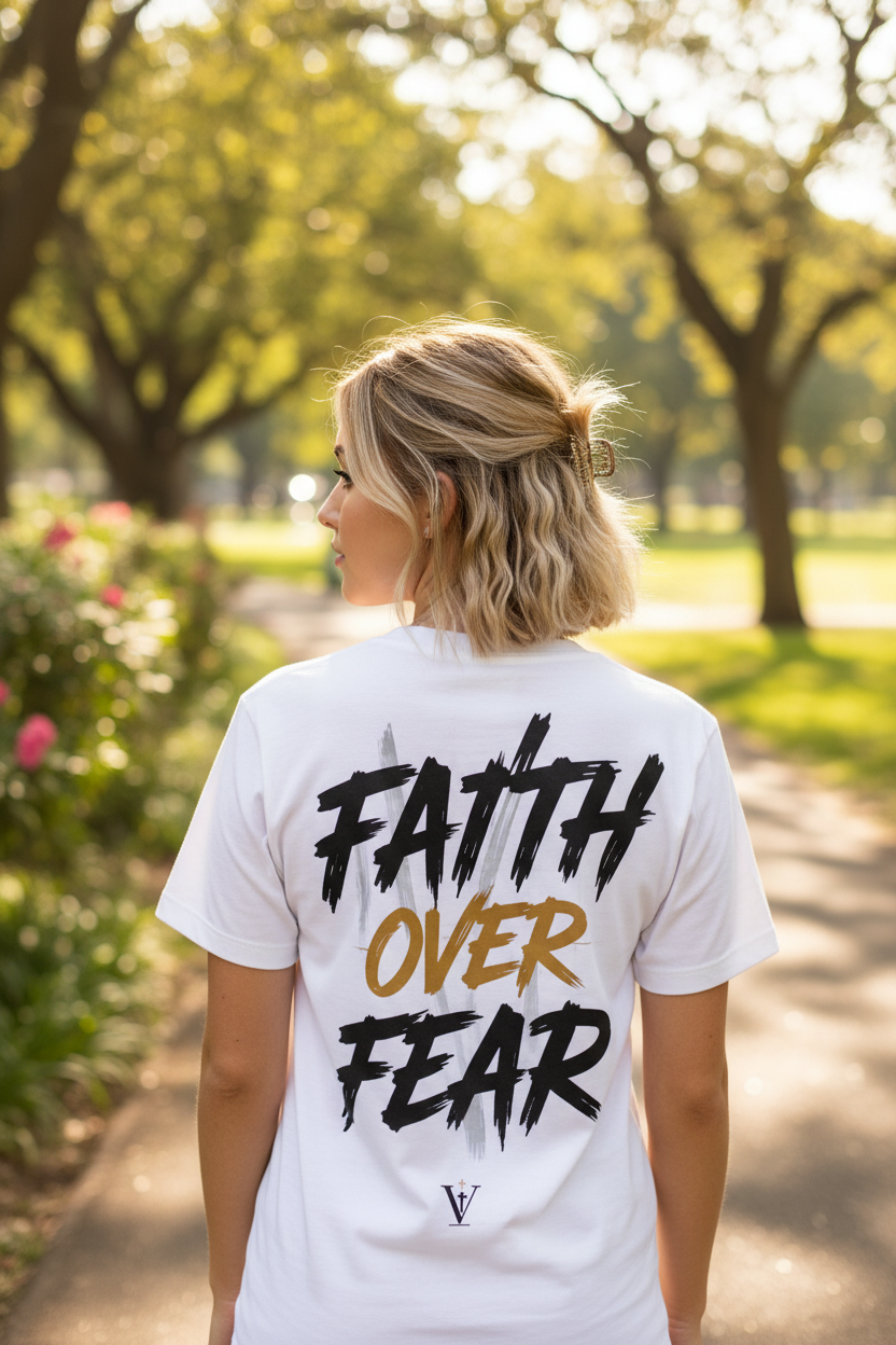 Faith Over Fear White T-Shirt