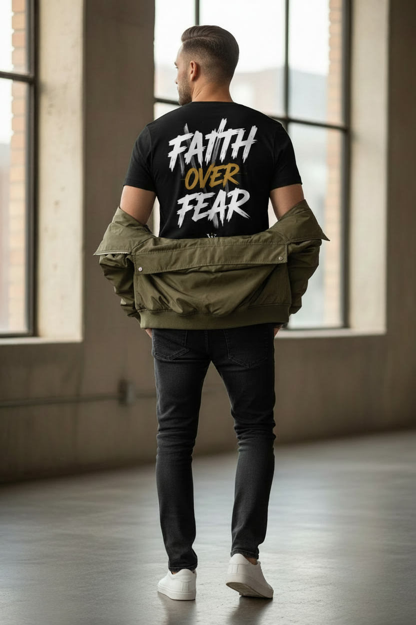 Faith Over Fear Black T-Shirt