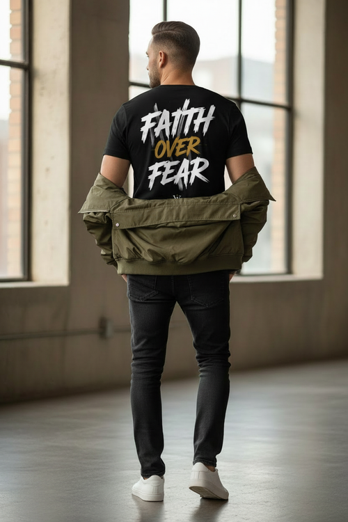 Faith Over Fear Black T-Shirt