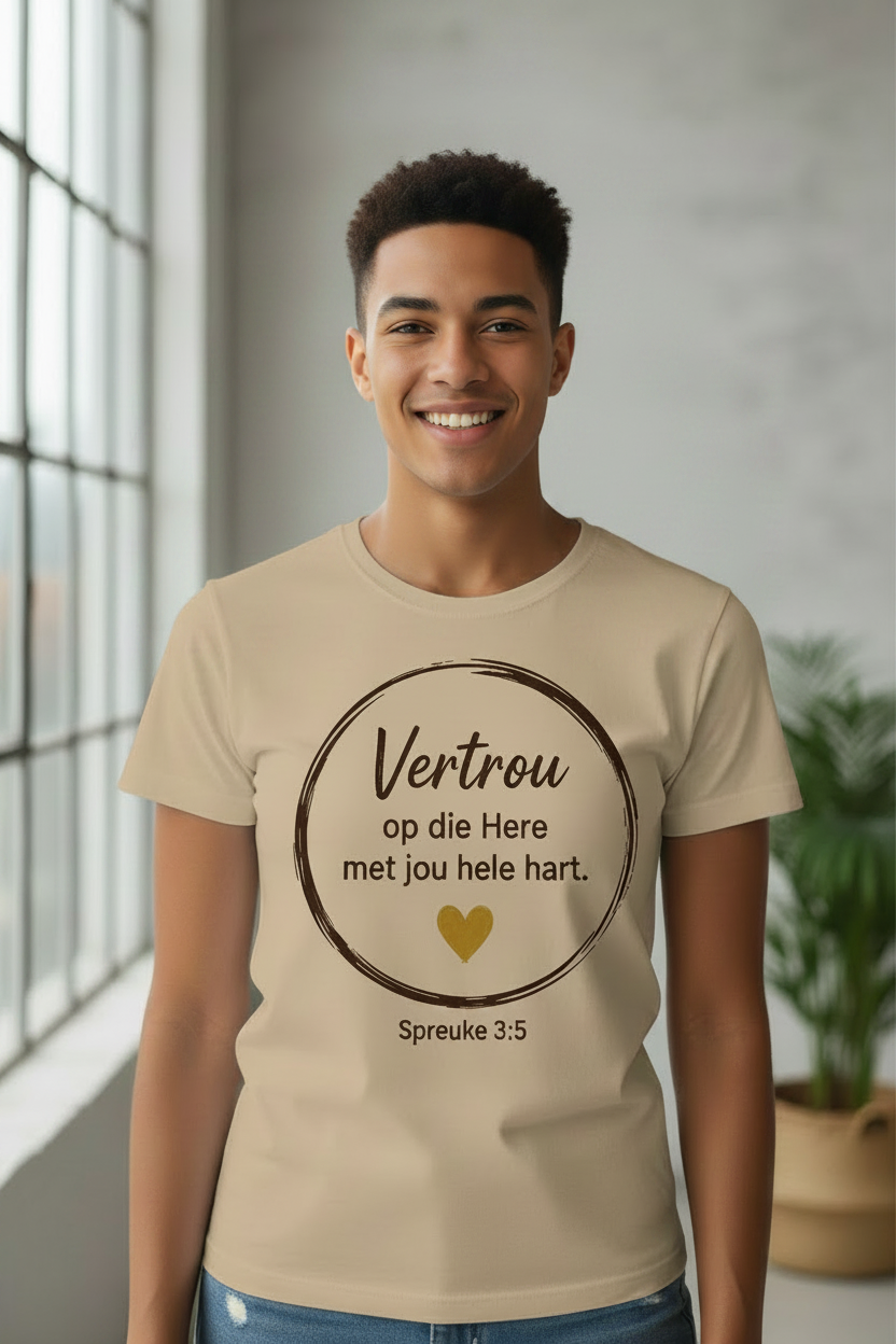 Vertrou op die Here Beige T-Shirt