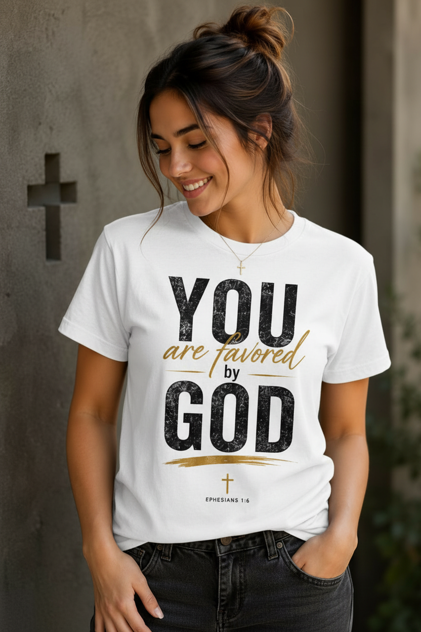 You Are Favored by God T-Shirt – White