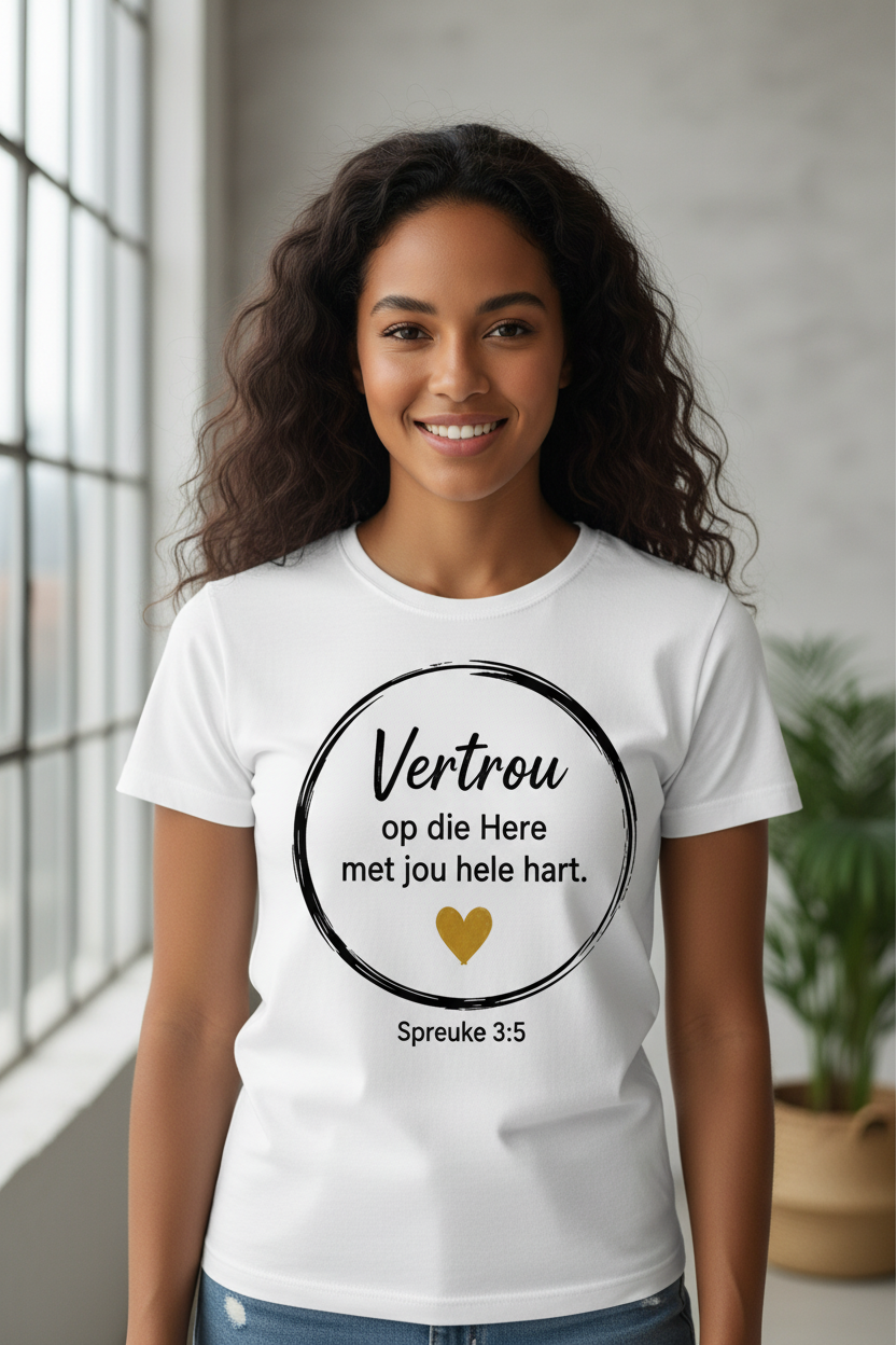 Vertrou op die Here - Lady T-Shirt Mockup